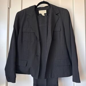 Navy Polka Dot Blazer and Pant Set